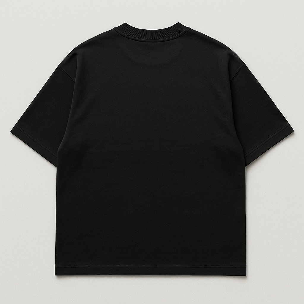 DRIP BLACK, OVERSIZED DROP SHOULDERS T-SHIRT, 210 GSM, 100% PREMIUM COTTON