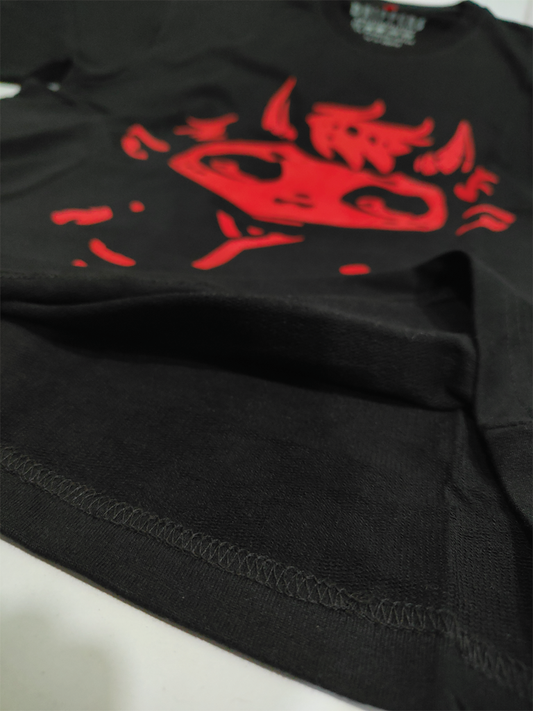 Baby Demon, Oversized drop shoulders T-shirt, 210 GSM, 100% premium cotton.