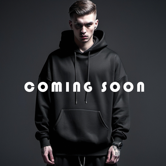 DRIP BLACK, OVERSIZED DROP SHOULDERS HOODIE, 430 GSM