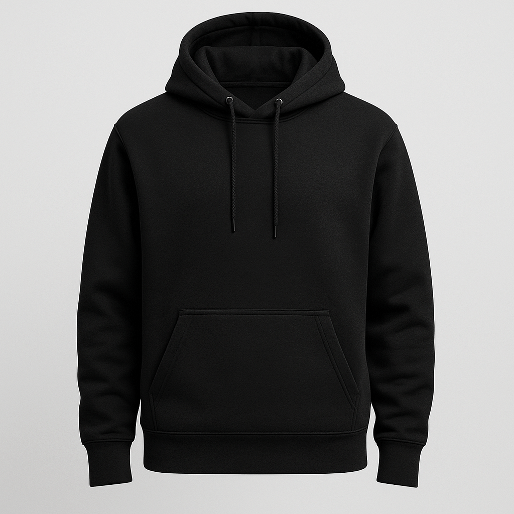 Drip black, Regular fit hoodie, 320 GSM