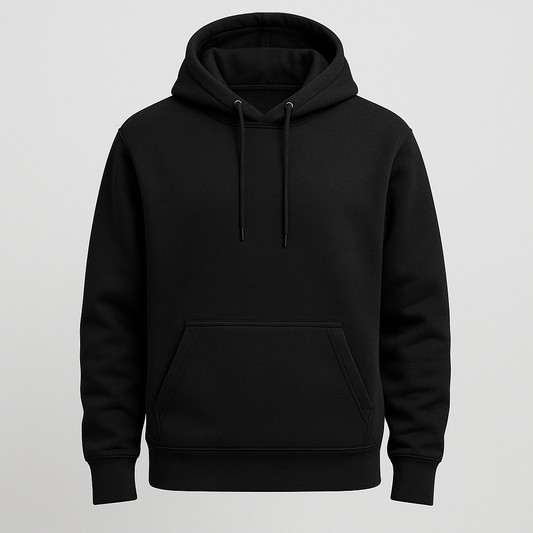 Drip black, Regular fit hoodie, 320 GSM