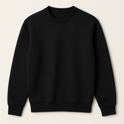 Drip black, regular fit sweatshirt, 320 GSM.